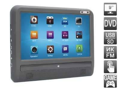 Навесной монитор на подголовник AVIS AVS0933T 9" c DVD (черный)